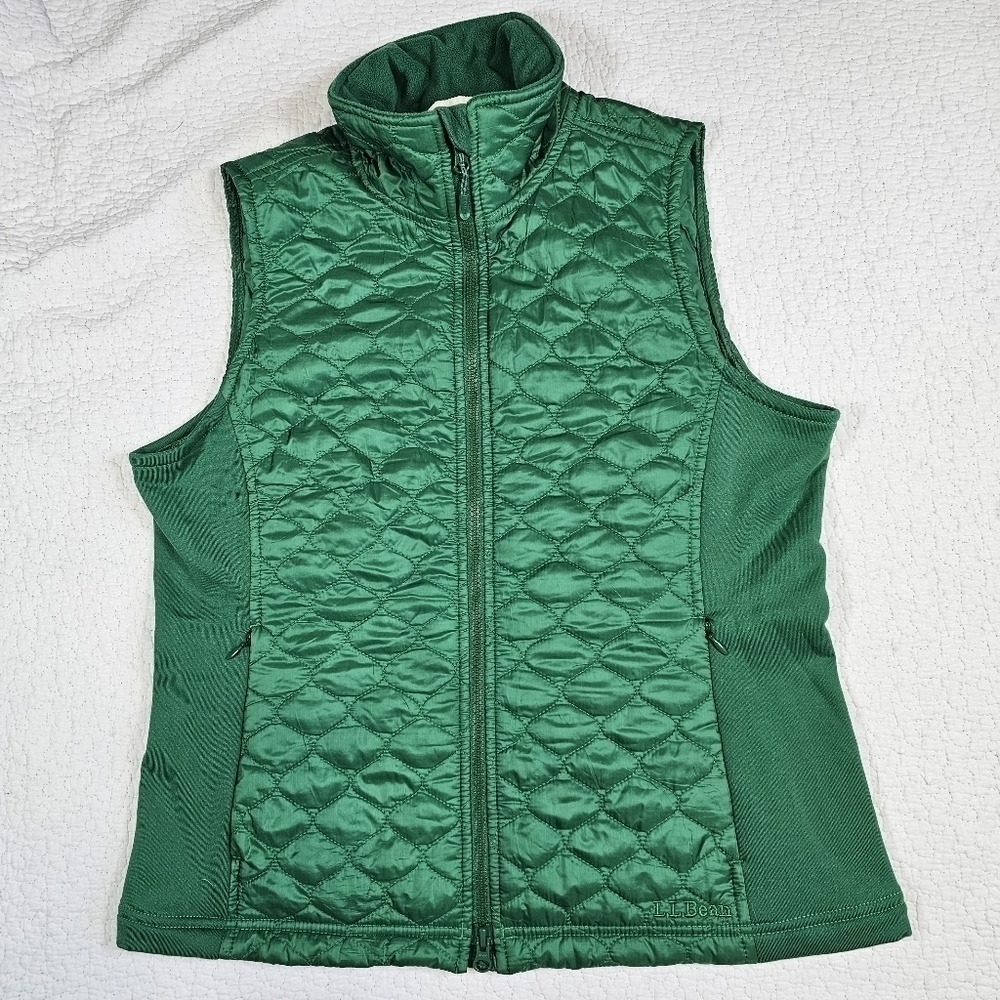 L.l. Bean Green Quilted Thinsulate Vest